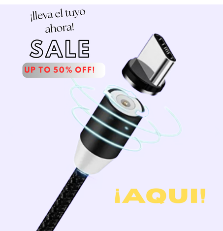 CABLE DE CARGA MAGNETICO 3 EN 1