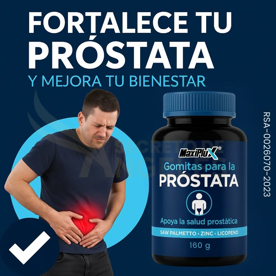 MaxiPlus | Salud Prostática Premium Equilibrio, Confianza y Vitalidad Masculina 60 Cápsulas de Fórmula Natural Avanzada