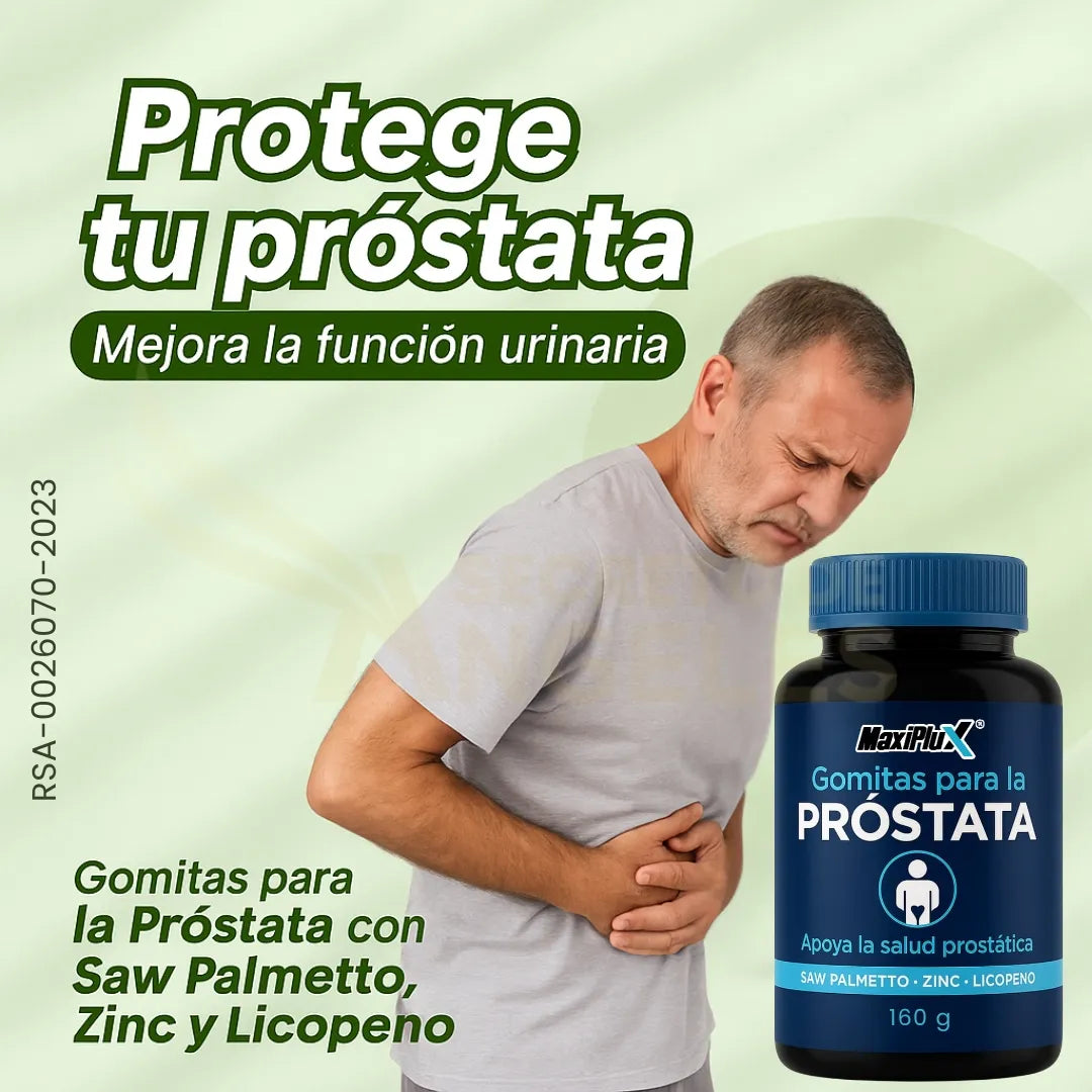 MaxiPlus | Salud Prostática Premium Equilibrio, Confianza y Vitalidad Masculina 60 Cápsulas de Fórmula Natural Avanzada