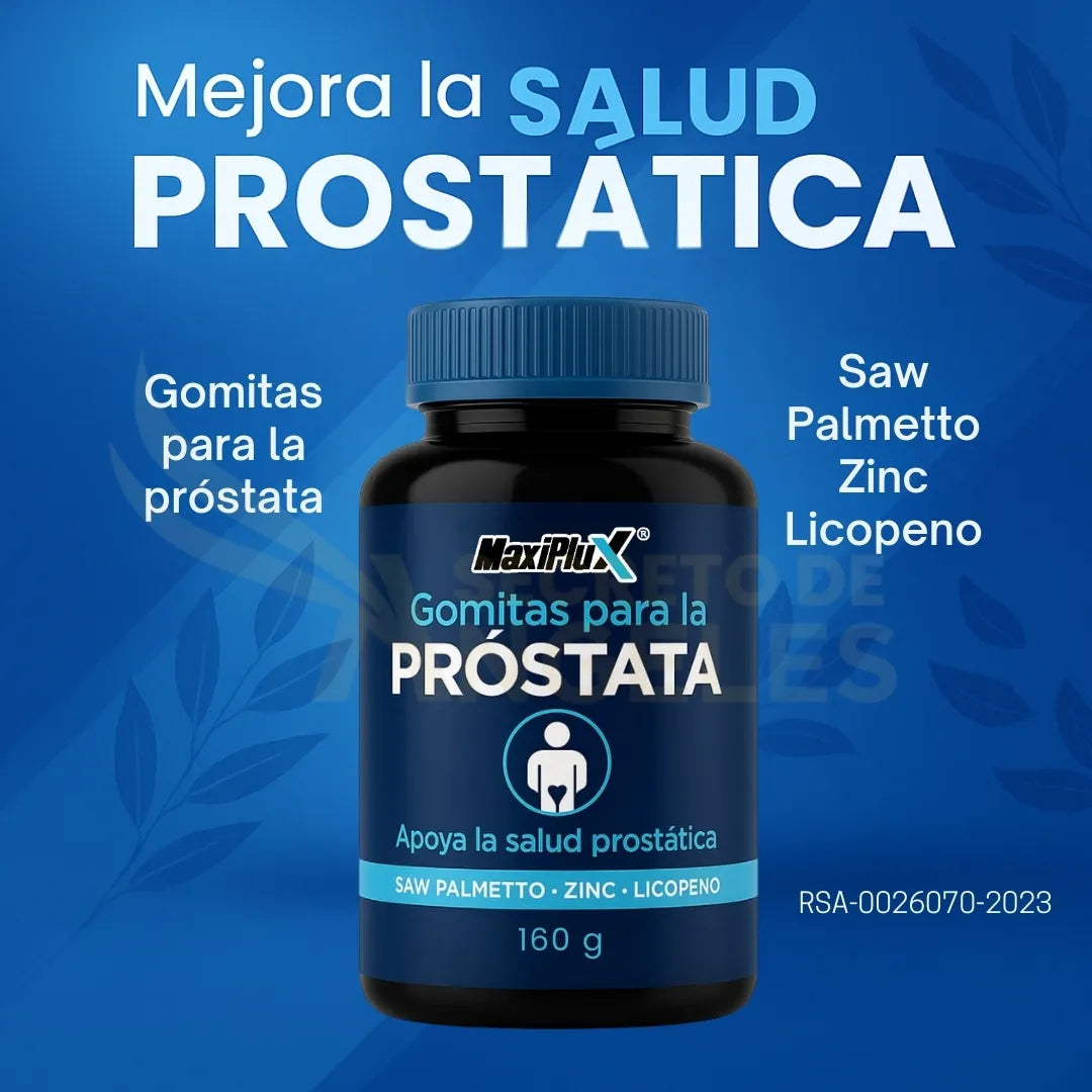MaxiPlus | Salud Prostática Premium Equilibrio, Confianza y Vitalidad Masculina 60 Cápsulas de Fórmula Natural Avanzada
