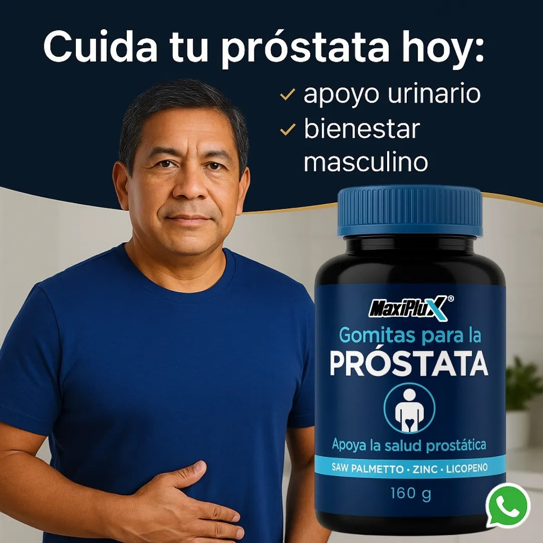 MaxiPlus | Salud Prostática Premium Equilibrio, Confianza y Vitalidad Masculina 60 Cápsulas de Fórmula Natural Avanzada