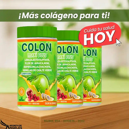 MAXI PLUS FIBRA Despídete de la inflamación y el estreñimiento, suplemento digestivo natural, (600gramos)