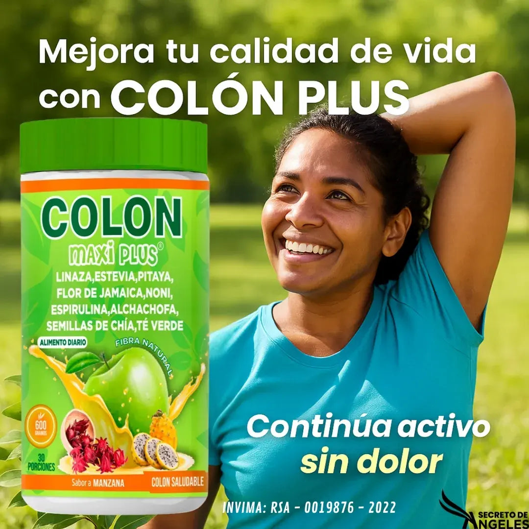 MAXI PLUS FIBRA Despídete de la inflamación y el estreñimiento, suplemento digestivo natural, (600gramos)