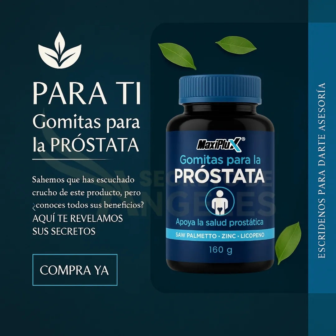 MaxiPlus | Salud Prostática Premium Equilibrio, Confianza y Vitalidad Masculina 60 Cápsulas de Fórmula Natural Avanzada