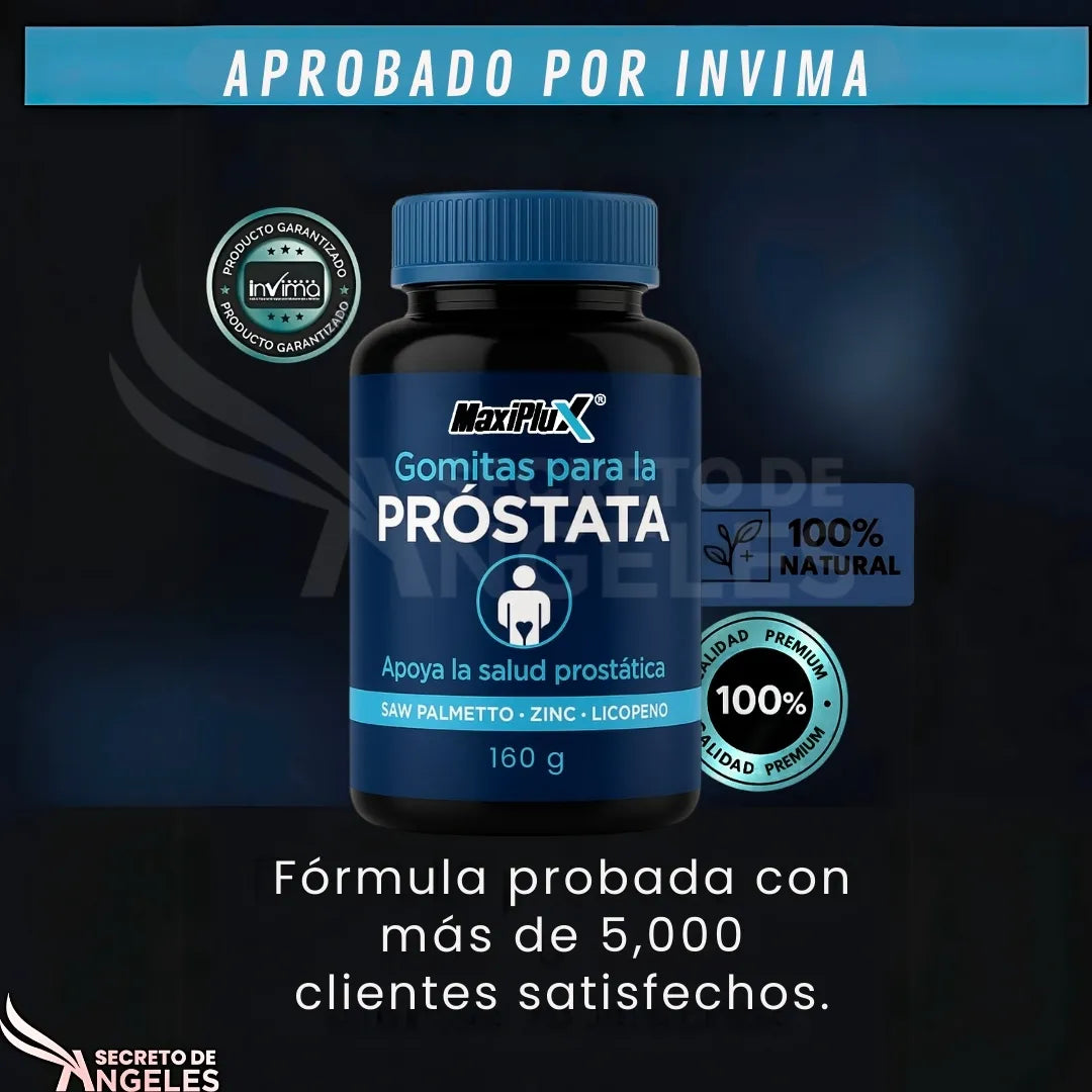 MaxiPlus | Salud Prostática Premium Equilibrio, Confianza y Vitalidad Masculina 60 Cápsulas de Fórmula Natural Avanzada