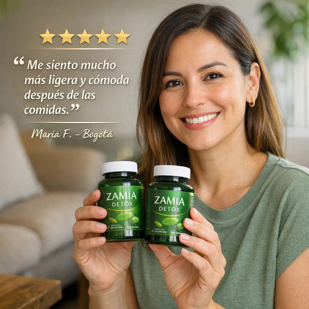 Zamia Detox Original apoya la limpieza interna de forma natural, ayudando a tu organismo a eliminar toxinas acumuladas (60 capsulas)