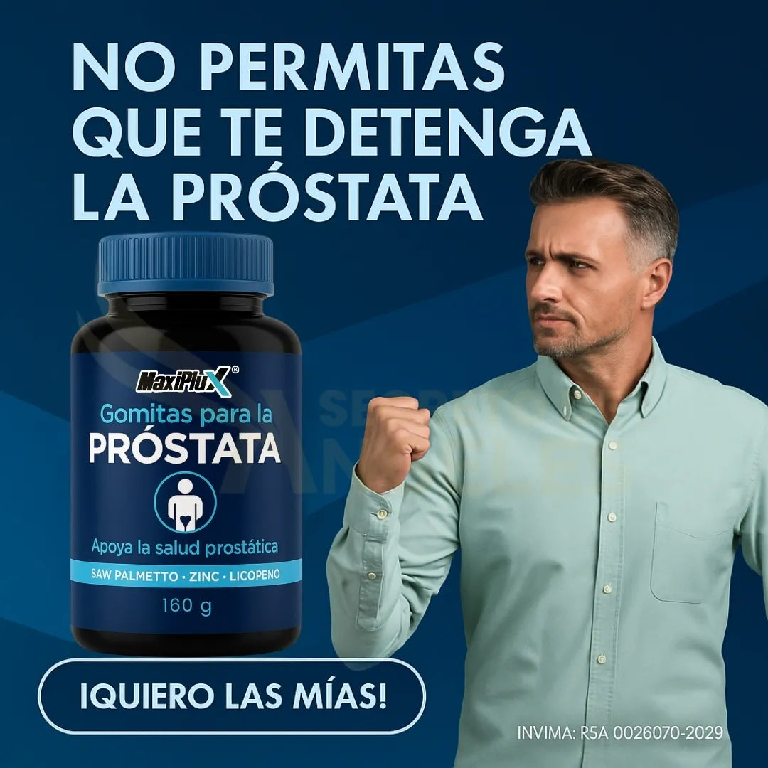 MaxiPlus | Salud Prostática Premium Equilibrio, Confianza y Vitalidad Masculina 60 Cápsulas de Fórmula Natural Avanzada