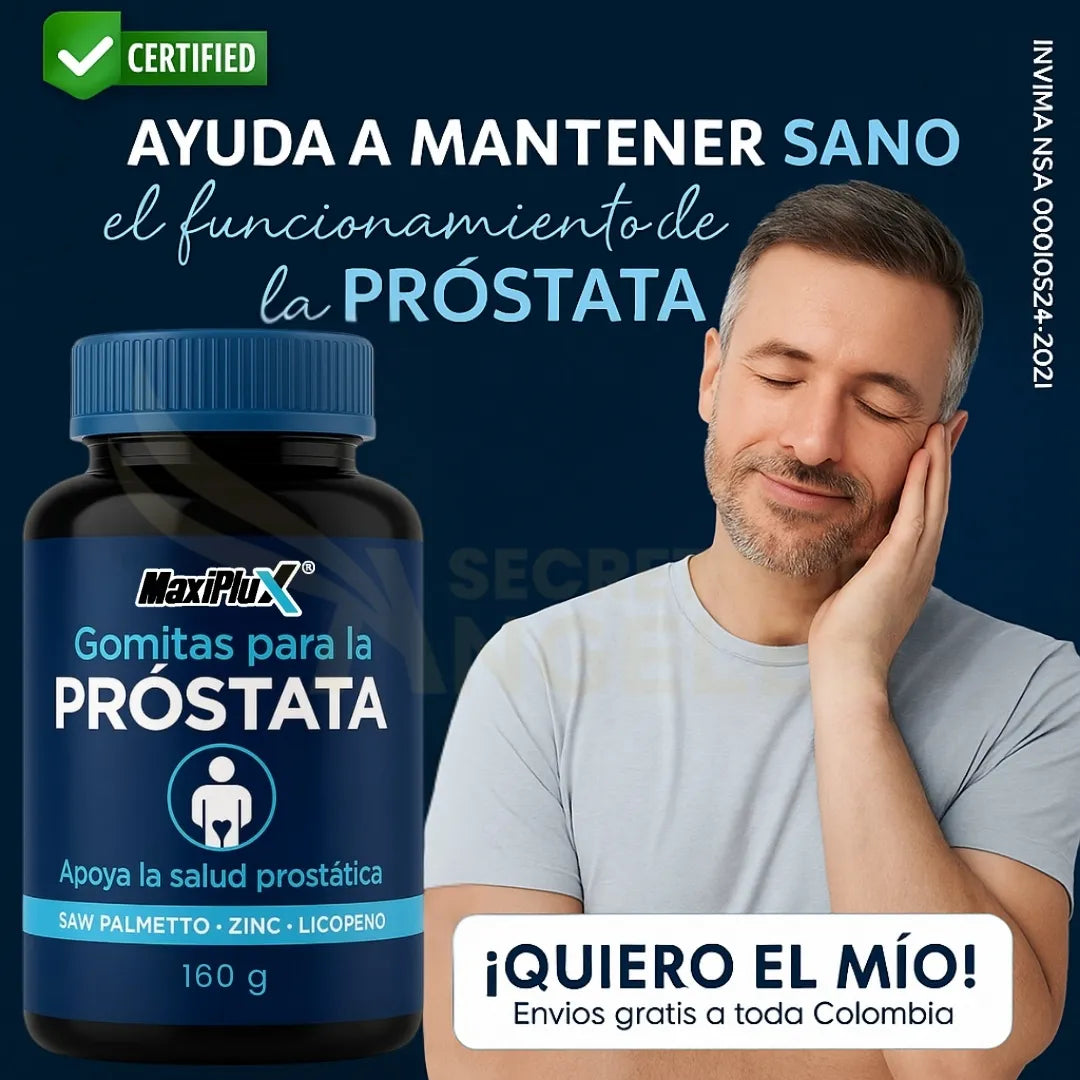 MaxiPlus | Salud Prostática Premium Equilibrio, Confianza y Vitalidad Masculina 60 Cápsulas de Fórmula Natural Avanzada