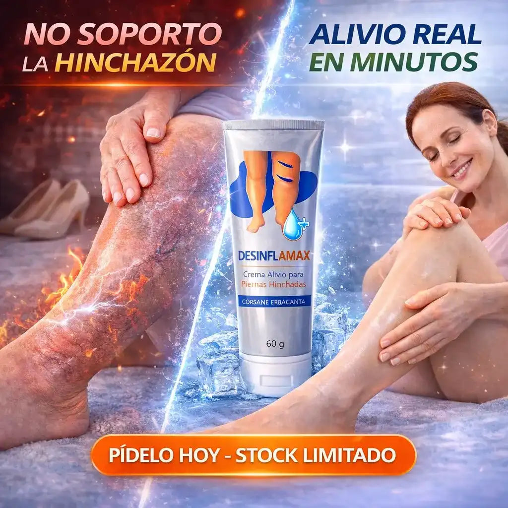 DESINFLAMAX -Piernas hinchadas y doloridas? Esto te va a aliviar en minutos