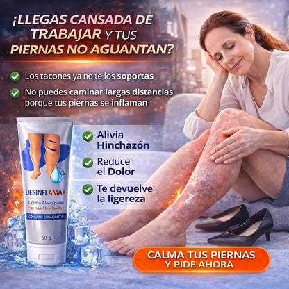 DESINFLAMAX -Piernas hinchadas y doloridas? Esto te va a aliviar en minutos