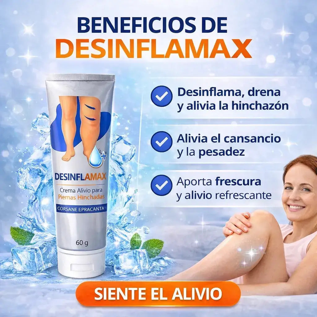 DESINFLAMAX -Piernas hinchadas y doloridas? Esto te va a aliviar en minutos