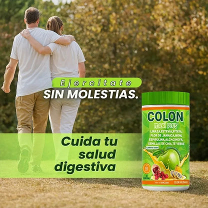 MAXI PLUS FIBRA Despídete de la inflamación y el estreñimiento, suplemento digestivo natural, (600gramos)