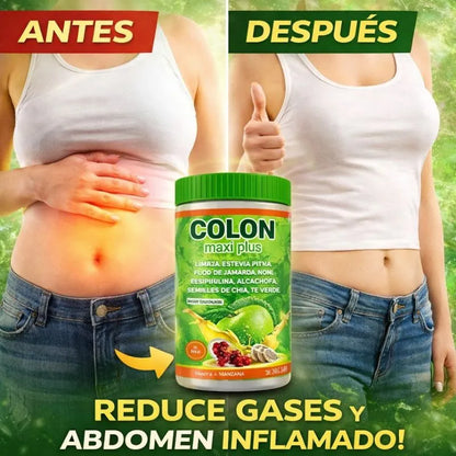 MAXI PLUS FIBRA Despídete de la inflamación y el estreñimiento, suplemento digestivo natural, (600gramos)