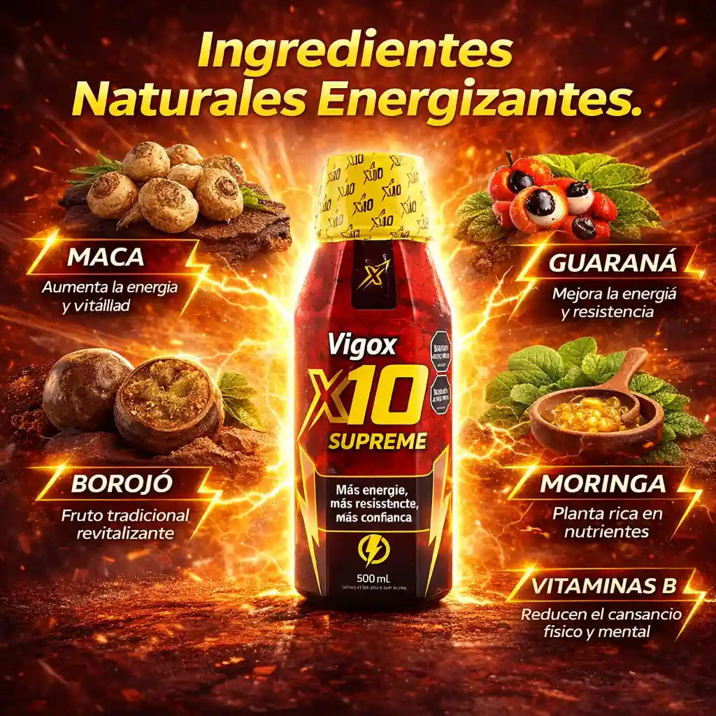 X10 Supreme Max Recupera tu energía masculina y vuelve a rendir como antes