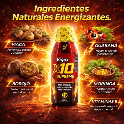 X10 Supreme Max Recupera tu energía masculina y vuelve a rendir como antes