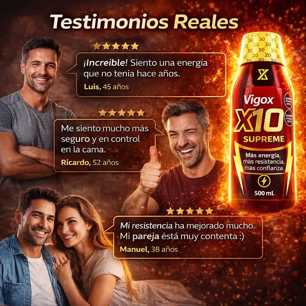 X10 Supreme Max Recupera tu energía masculina y vuelve a rendir como antes