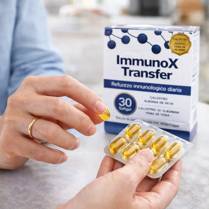ImmunoX Transfer-¿Te enfermas seguido? Refuerza tus defensas desde la raíz - 30 capsulas