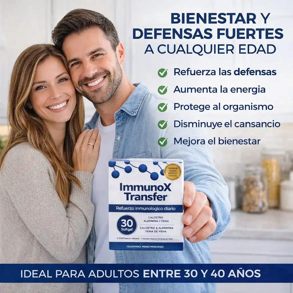 ImmunoX Transfer-¿Te enfermas seguido? Refuerza tus defensas desde la raíz - 30 capsulas