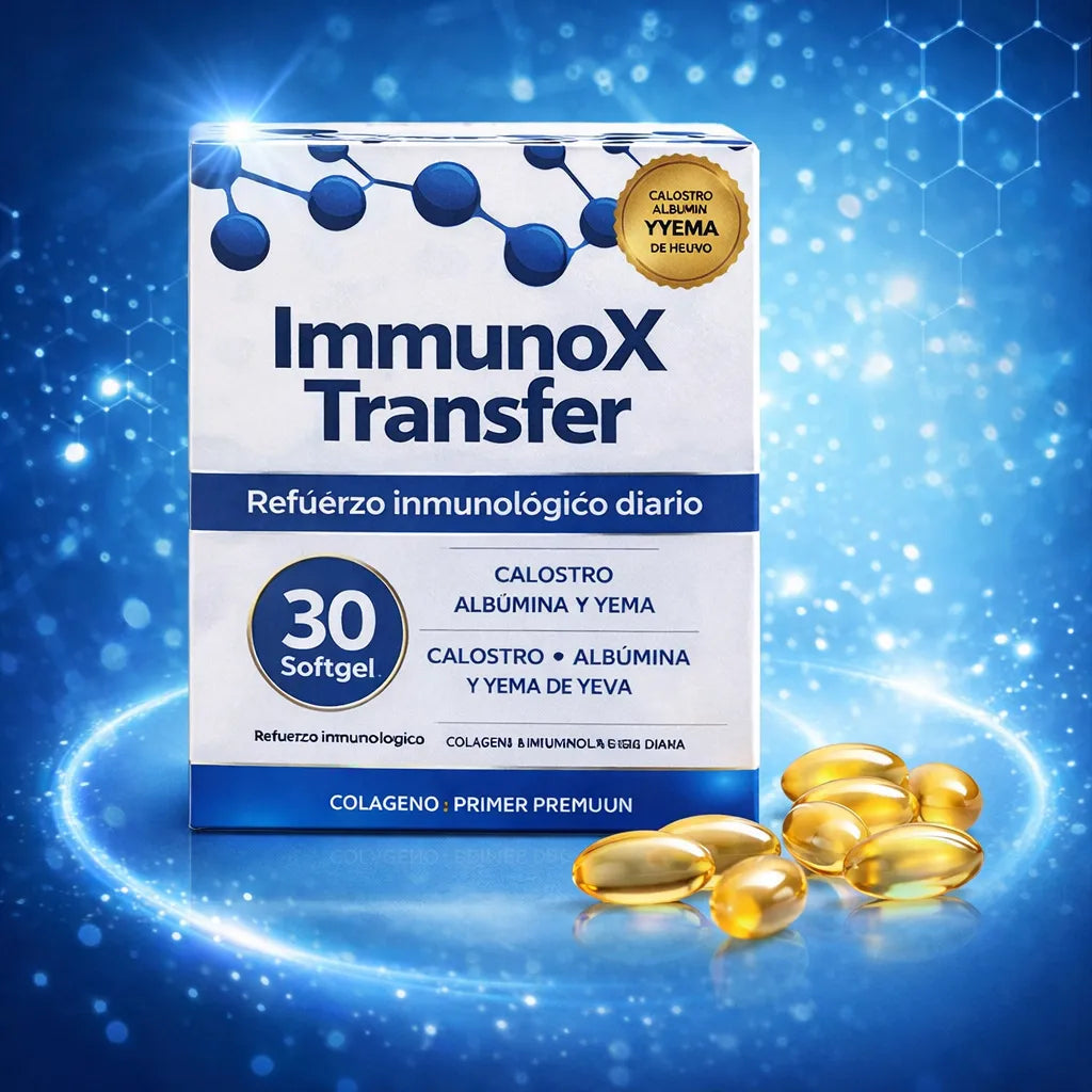 ImmunoX Transfer-¿Te enfermas seguido? Refuerza tus defensas desde la raíz - 30 capsulas