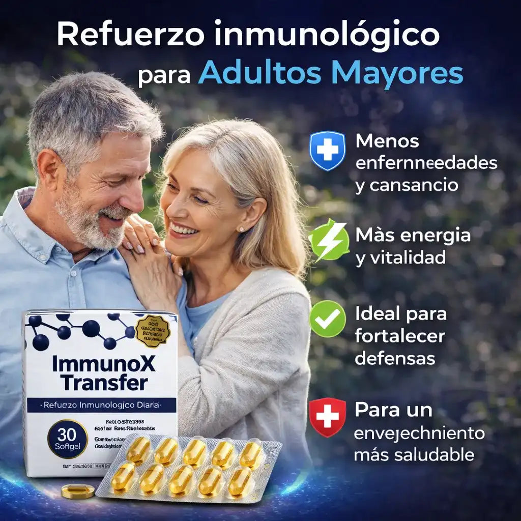 ImmunoX Transfer-¿Te enfermas seguido? Refuerza tus defensas desde la raíz - 30 capsulas