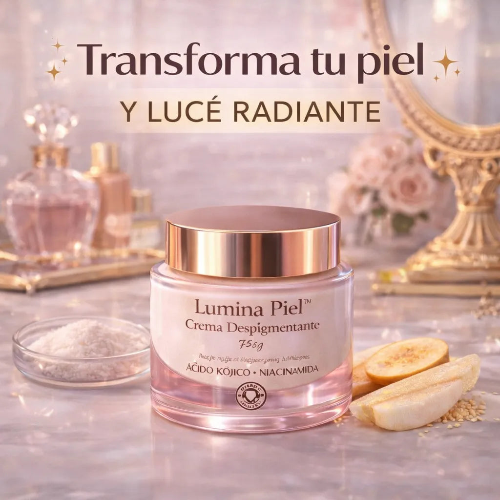 Lumina Piel™  La crema con Ácido Kójico y Niacinamida que ayuda a aclarar manchas y devolver luminosidad a tu piel