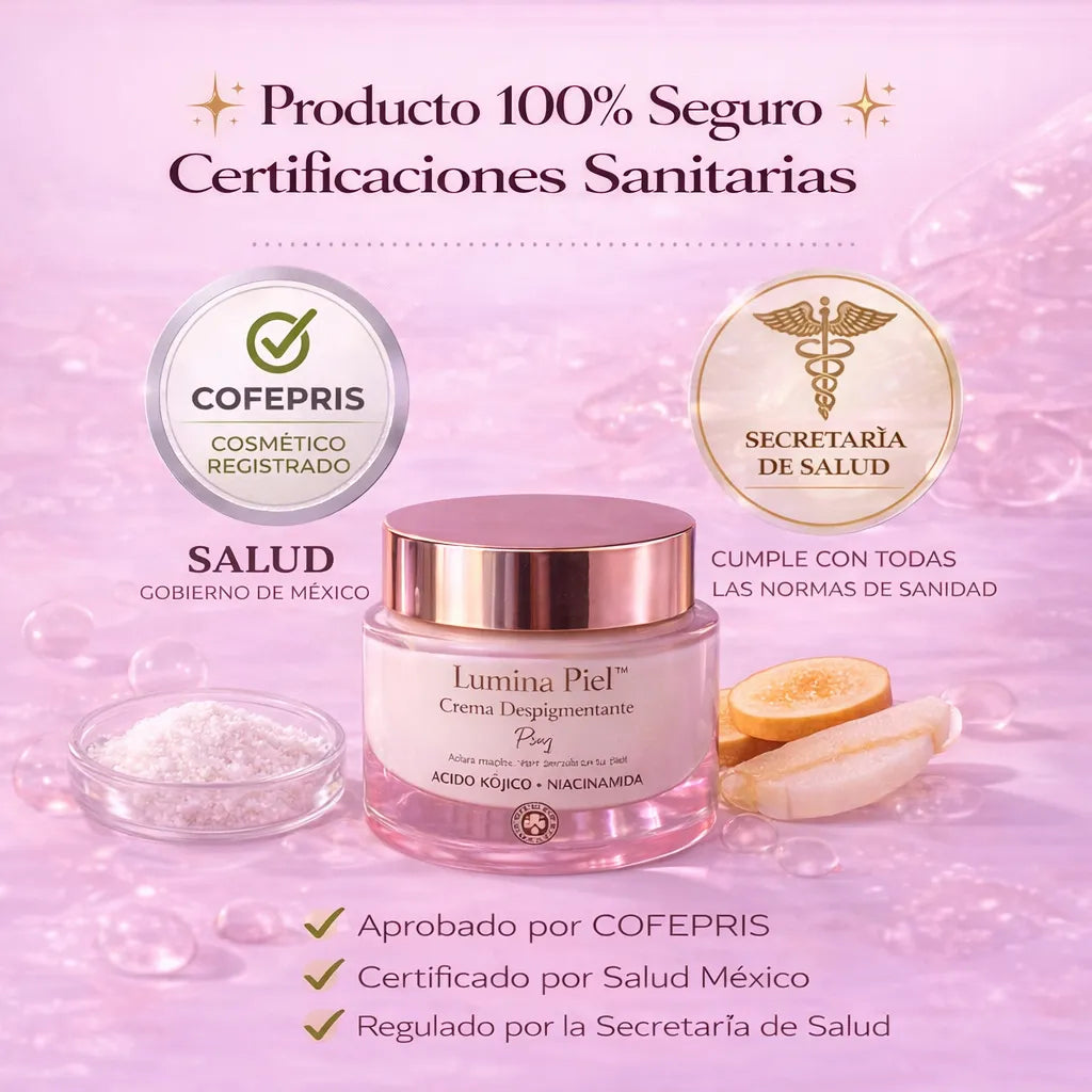 Lumina Piel™  La crema con Ácido Kójico y Niacinamida que ayuda a aclarar manchas y devolver luminosidad a tu piel