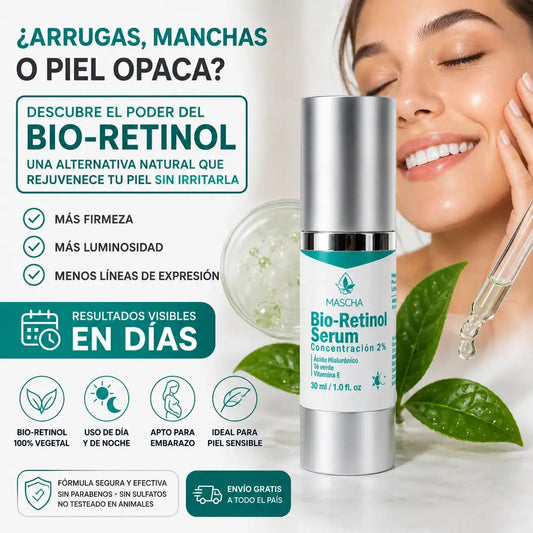 MASCHA Serum Anti-edad con Bioretinol - Reduce Arrugas y Manchas Sin Irritar Tu Piel