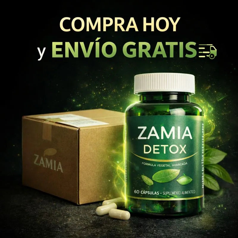 Zamia Detox Original apoya la limpieza interna de forma natural, ayudando a tu organismo a eliminar toxinas acumuladas (60 capsulas)