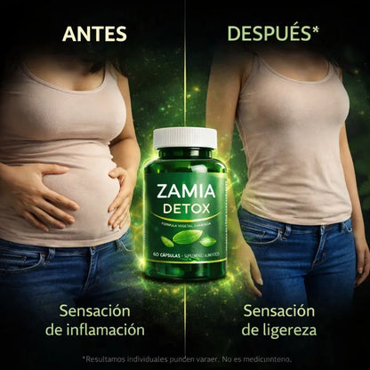 Zamia Detox Original apoya la limpieza interna de forma natural, ayudando a tu organismo a eliminar toxinas acumuladas (60 capsulas)