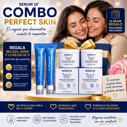 Combo Revitalizante Total-SERUM 10 Ojeras, piel cansada y reseca? Recupera una apariencia fresca y descansada.”