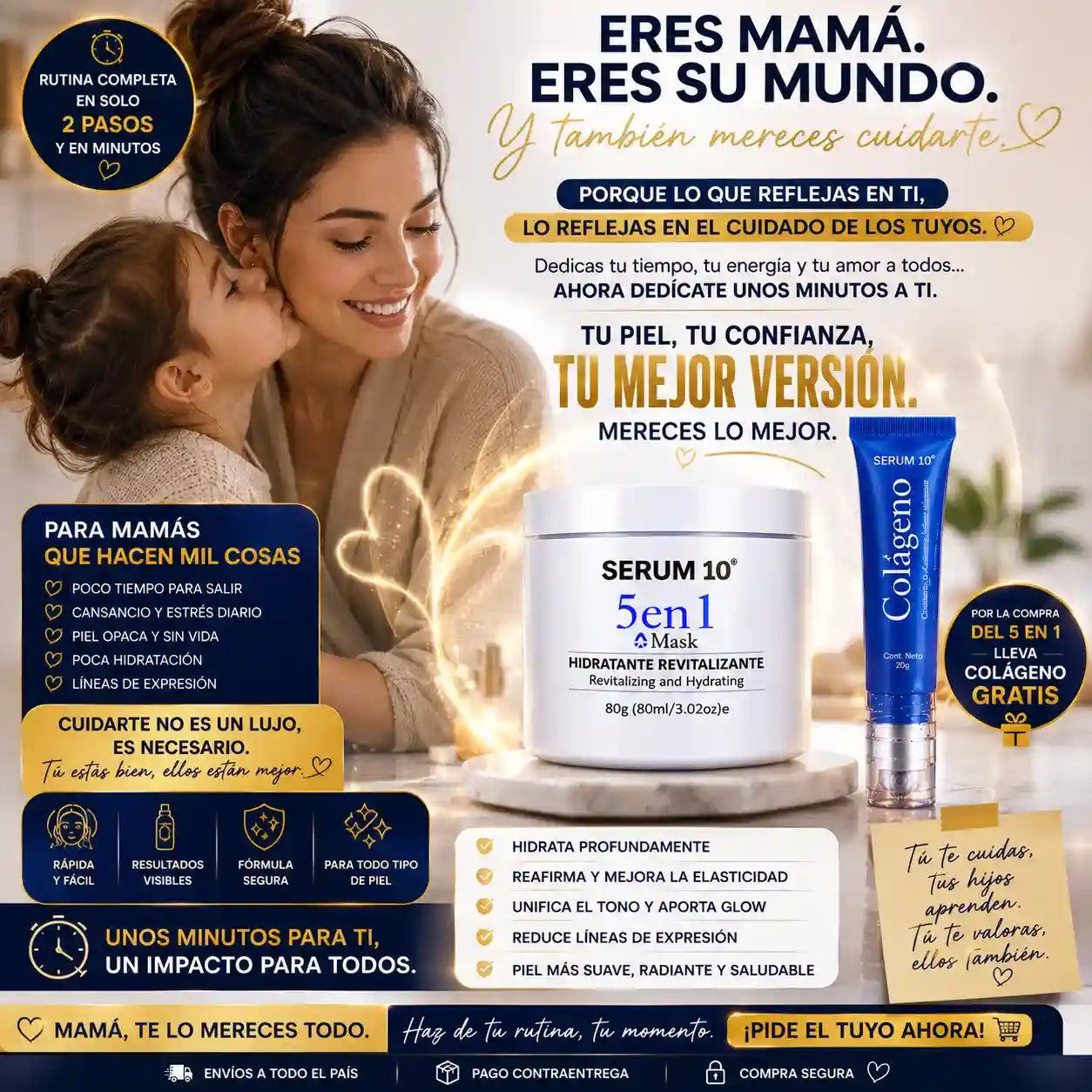 Combo Revitalizante Total-SERUM 10 Ojeras, piel cansada y reseca? Recupera una apariencia fresca y descansada.”
