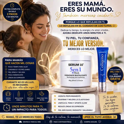Combo Revitalizante Total-SERUM 10 Ojeras, piel cansada y reseca? Recupera una apariencia fresca y descansada.”