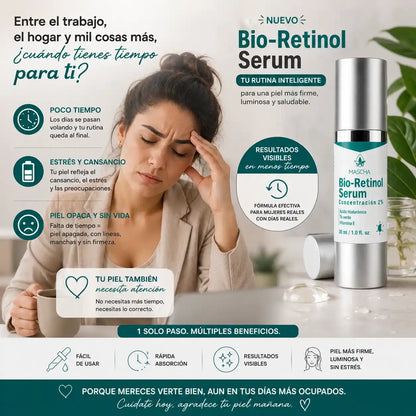 MASCHA Serum Anti-edad con Bioretinol - Reduce Arrugas y Manchas Sin Irritar Tu Piel