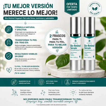 MASCHA Serum Anti-edad con Bioretinol - Reduce Arrugas y Manchas Sin Irritar Tu Piel
