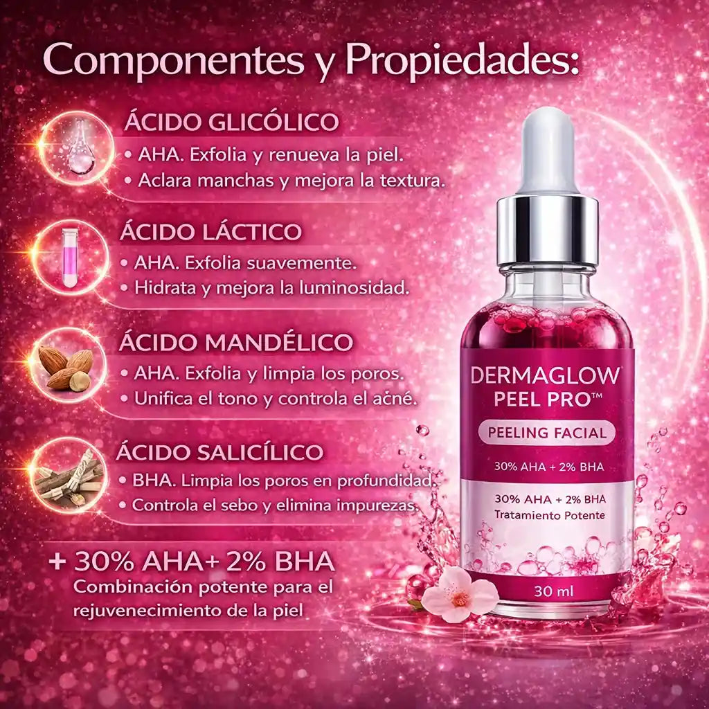 DermaGlow Peel Pro™ – Exfoliación Profunda para Eliminar Acné, Puntos Negros y Manchas