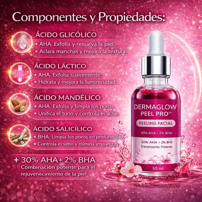 DermaGlow Peel Pro™ – Exfoliación Profunda para Eliminar Acné, Puntos Negros y Manchas