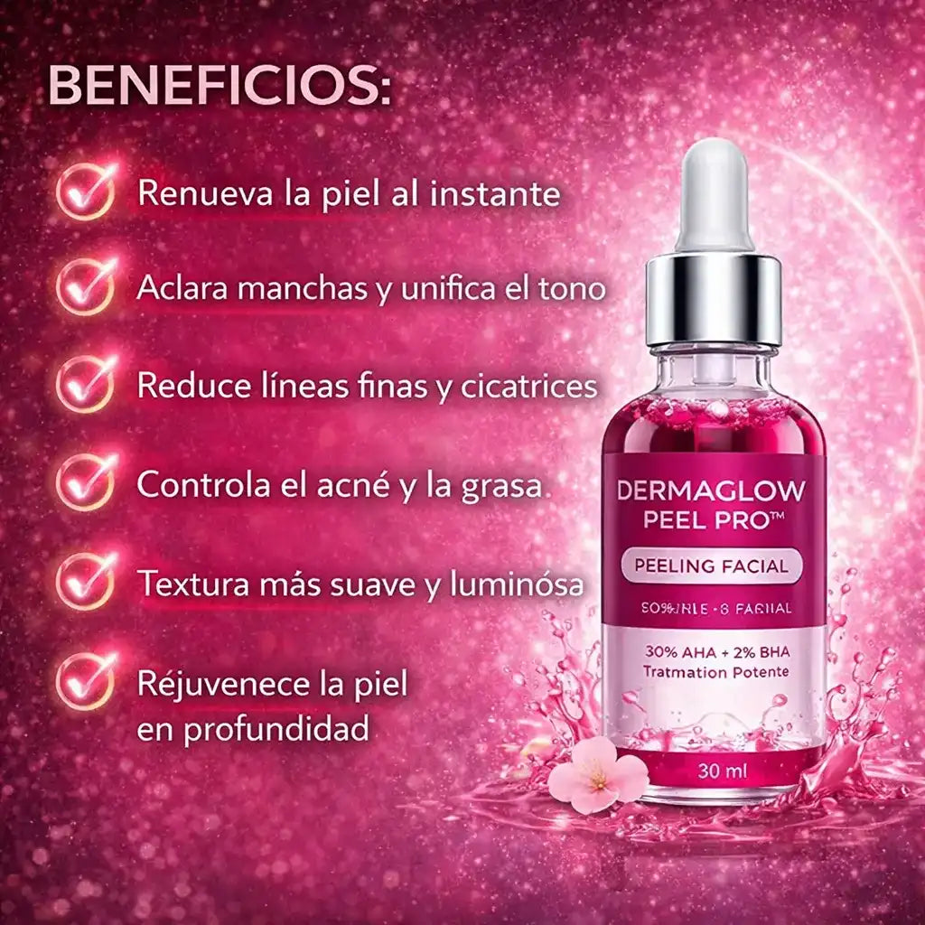 DermaGlow Peel Pro™ – Exfoliación Profunda para Eliminar Acné, Puntos Negros y Manchas