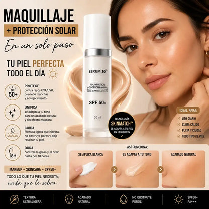 Base mágica-SERUM 10 La Base Inteligente Que Se Adapta Automáticamente A Tu Tono De Piel