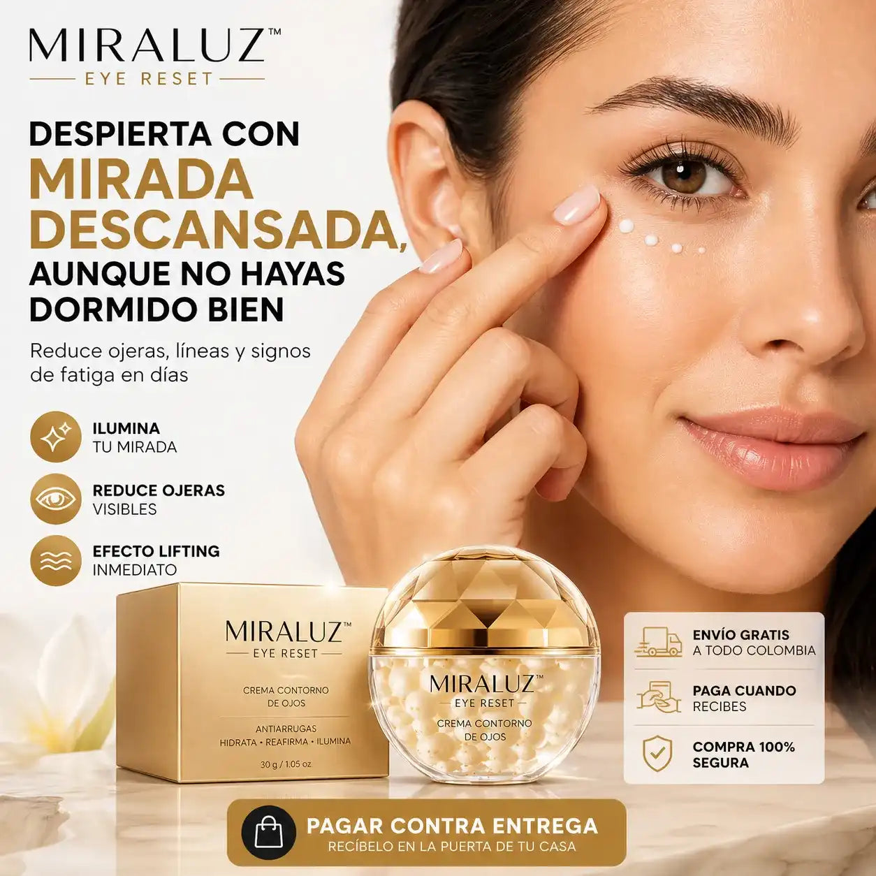 Miraluz™ – Reduce ojeras, arrugas y signos de fatiga en pocos días