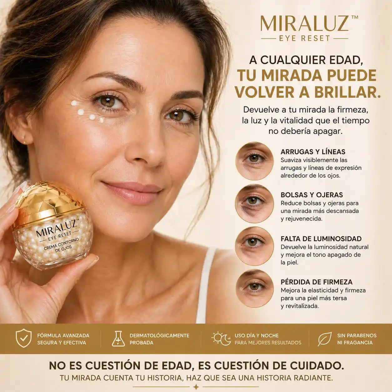 Miraluz™ – Reduce ojeras, arrugas y signos de fatiga en pocos días