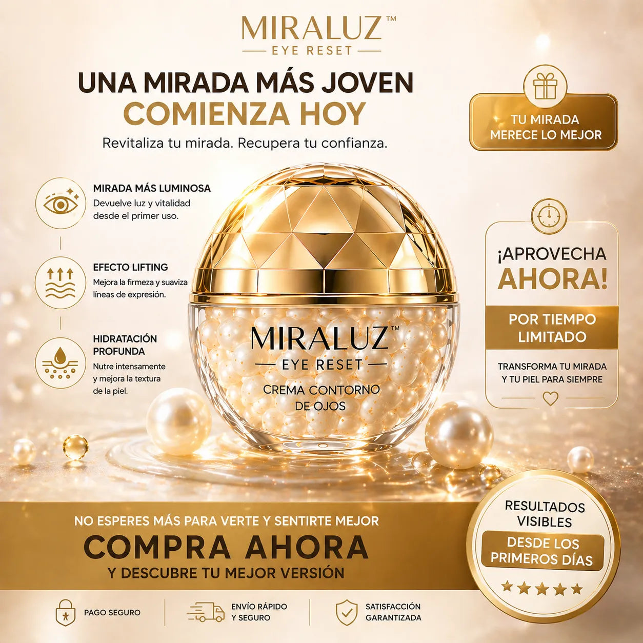 Miraluz™ – Reduce ojeras, arrugas y signos de fatiga en pocos días