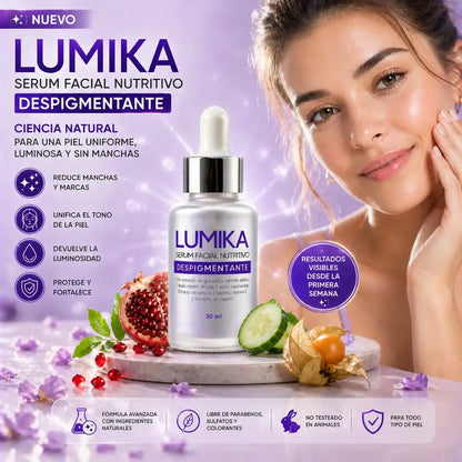 LUMIKA™ Despigmentante Facial ✨ Elimina manchas y revela una piel uniforme, luminosa y radiante desde las primeras semanas