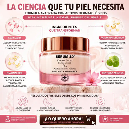 Lumina Piel™  La crema con Ácido Kójico y Niacinamida que ayuda a aclarar manchas y devolver luminosidad a tu piel