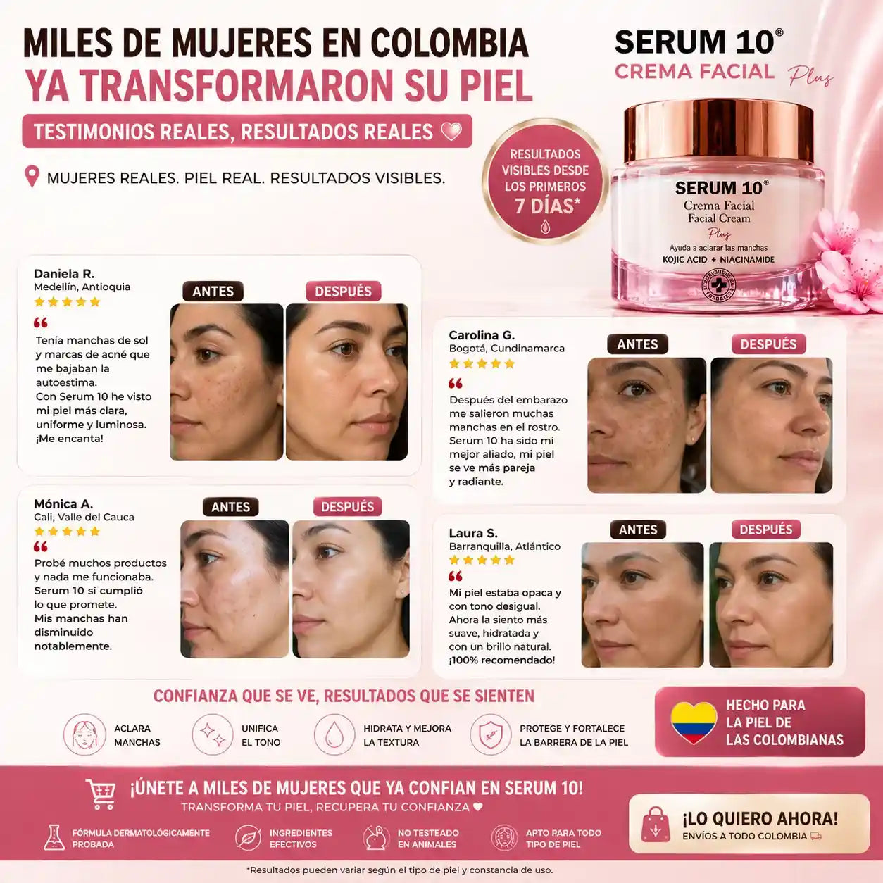 Lumina Piel™  La crema con Ácido Kójico y Niacinamida que ayuda a aclarar manchas y devolver luminosidad a tu piel