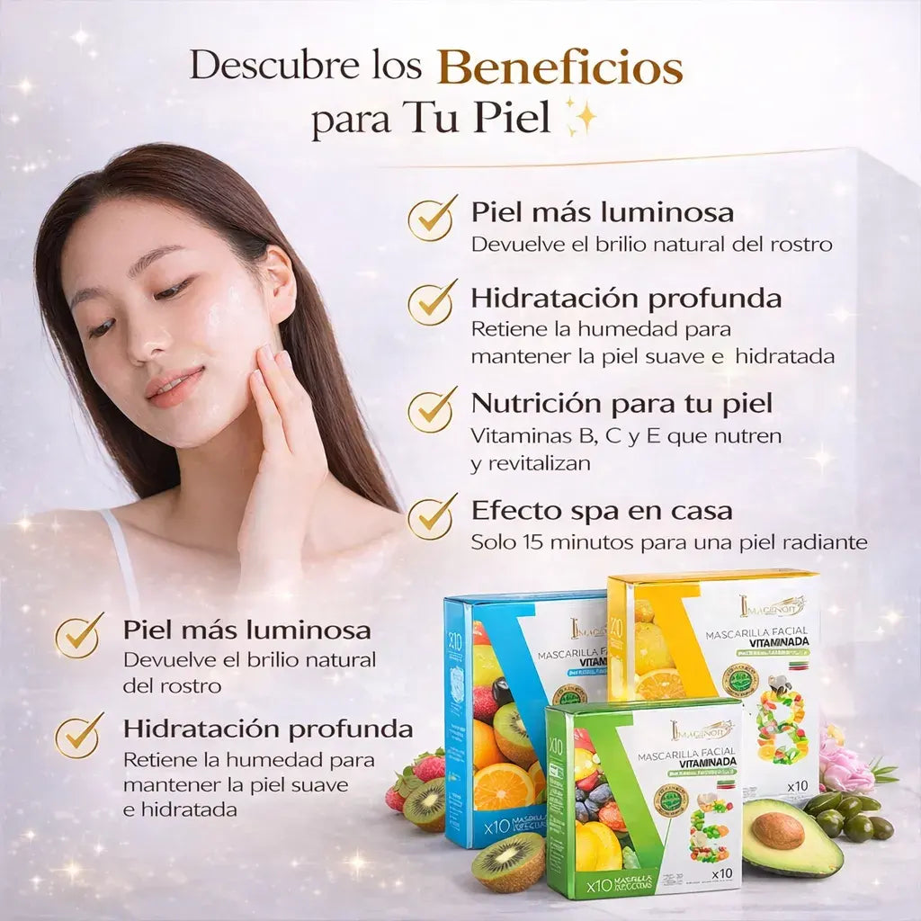 Mascarillas Faciales Vitaminadas para una Piel Luminosa