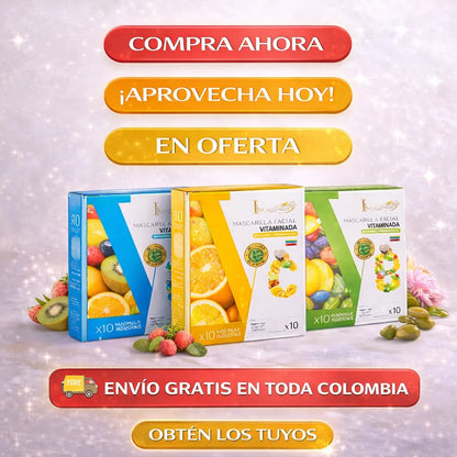 Mascarillas Faciales Vitaminadas para una Piel Luminosa
