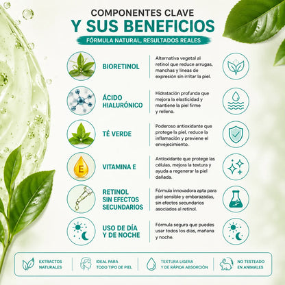 MASCHA Serum Anti-edad con Bioretinol - Reduce Arrugas y Manchas Sin Irritar Tu Piel
