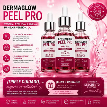 DermaGlow Peel Pro™ – Exfoliación Profunda para Eliminar Acné, Puntos Negros y Manchas