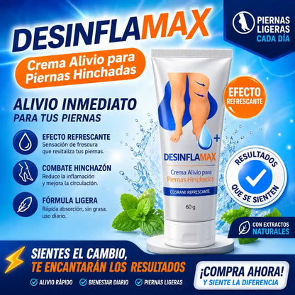 DESINFLAMAX -Piernas hinchadas y doloridas? Esto te va a aliviar en minutos