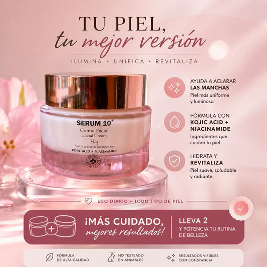 Lumina Piel™  La crema con Ácido Kójico y Niacinamida que ayuda a aclarar manchas y devolver luminosidad a tu piel